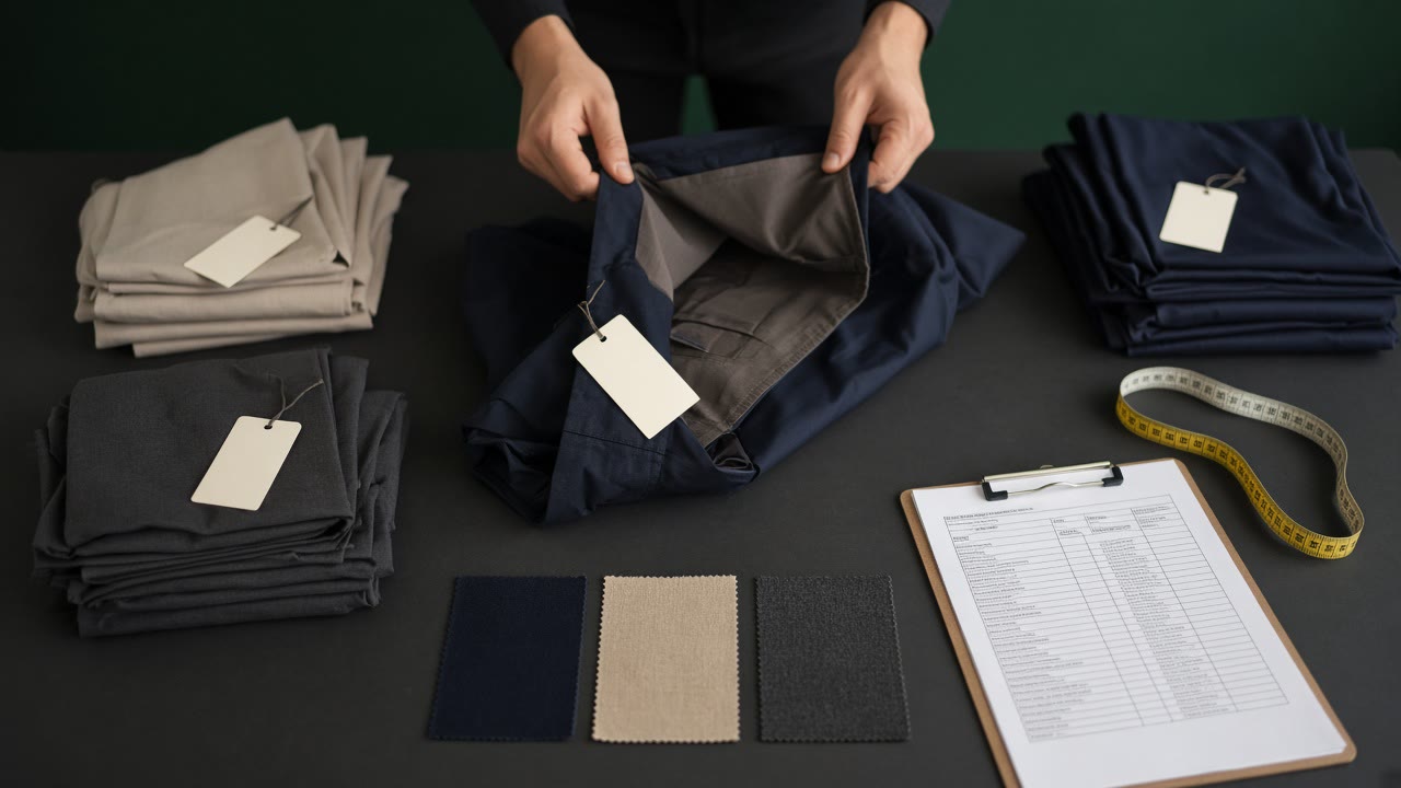 Controllo di capi e packing list durante la valutazione dello stock